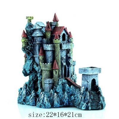 Pribor za akvarij s ribicama Smola Kreativni dvorac iz snova Kuća za uređenje akvarija Uređenje akvarija Ukrasi s ribicama Zanati Potrepštine za kućne ljubimce