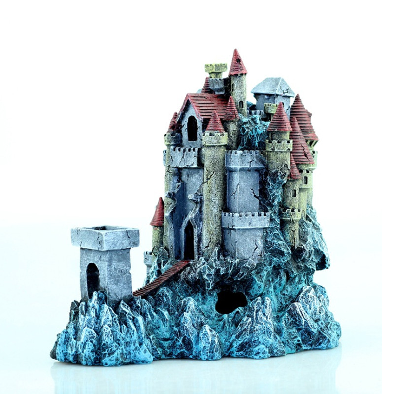 Pribor za akvarij s ribicama Smola Kreativni dvorac iz snova Kuća za uređenje akvarija Uređenje akvarija Ukrasi s ribicama Zanati Potrepštine za kućne ljubimce