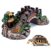 Noua decorare acvariu rezervor de pesti pod peisaj ornamente pavilion copac rasina