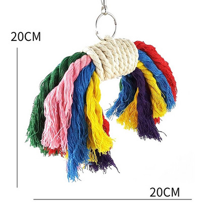 Lemmiklindude närimismänguasi Puuvillane köis Papagoi Mänguasi Hammustussild Lindude rebimine Mänguasjad Kokkadellid Treening Rippkiiged Linnud Puuri Varud