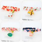 Drăguț iepure căpșuni guler pisică reglabil din nailon de siguranță pisicuță guleră cățeluș colier cu design original accesorii noi pentru animale de companie 1buc