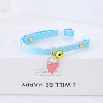 Drăguț iepure căpșuni guler pisică reglabil din nailon de siguranță pisicuță guleră cățeluș colier cu design original accesorii noi pentru animale de companie 1buc