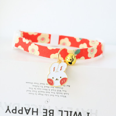 Drăguț iepure căpșuni guler pisică reglabil din nailon de siguranță pisicuță guleră cățeluș colier cu design original accesorii noi pentru animale de companie 1buc