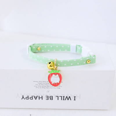 Drăguț iepure căpșuni guler pisică reglabil din nailon de siguranță pisicuță guleră cățeluș colier cu design original accesorii noi pentru animale de companie 1buc