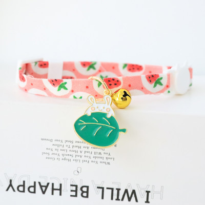 Drăguț iepure căpșuni guler pisică reglabil din nailon de siguranță pisicuță guleră cățeluș colier cu design original accesorii noi pentru animale de companie 1buc