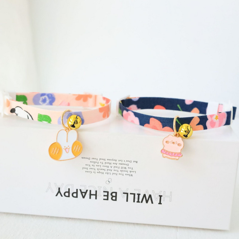 Drăguț iepure căpșuni guler pisică reglabil din nailon de siguranță pisicuță guleră cățeluș colier cu design original accesorii noi pentru animale de companie 1buc