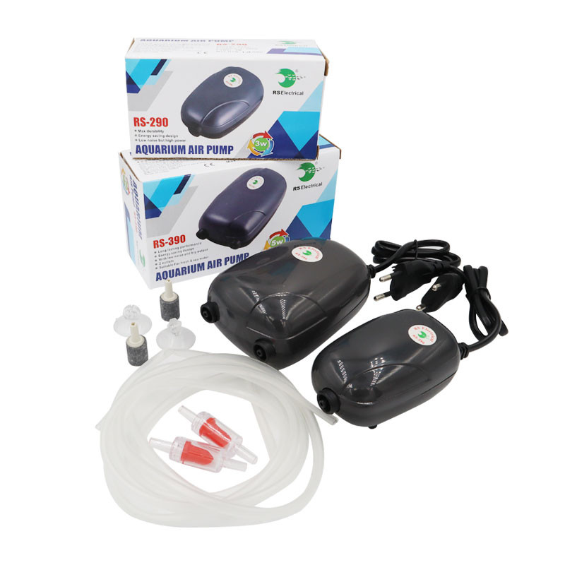 Akvārija gaisa sūknis zivju tvertnes mini kompresors, viena dubultā izeja ar pretvārsta cauruli, ūdens piederumi 220V 3W 5W