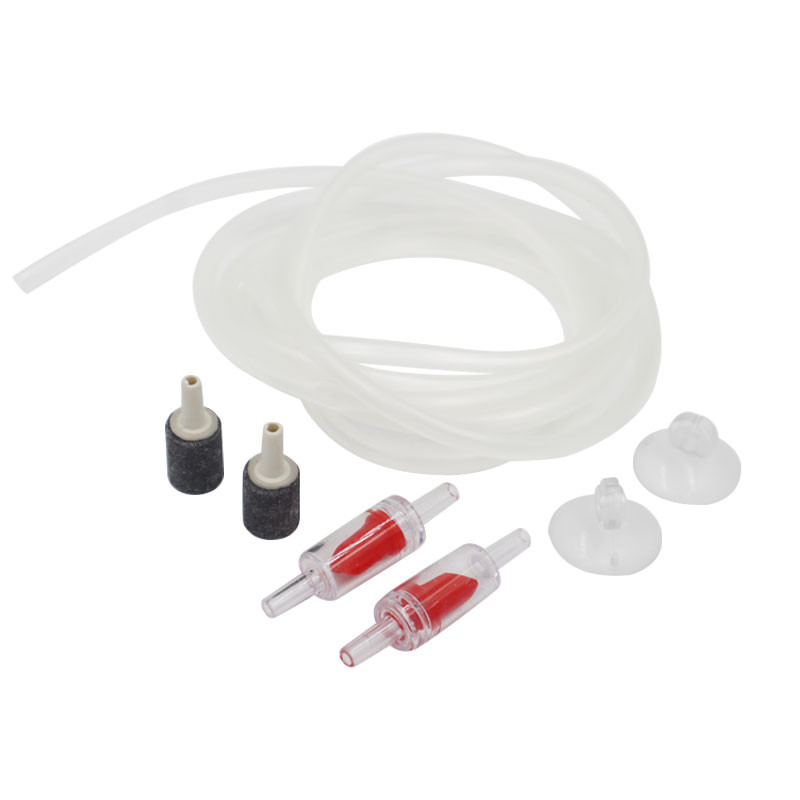 Akvārija gaisa sūknis zivju tvertnes mini kompresors, viena dubultā izeja ar pretvārsta cauruli, ūdens piederumi 220V 3W 5W