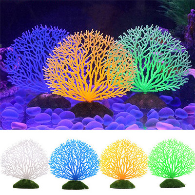 Tree Shape Silicone Noctilucence Coral Aquarium Decoration Artificial Coral for Fish Tank Simulate Underwater Plant Landscape