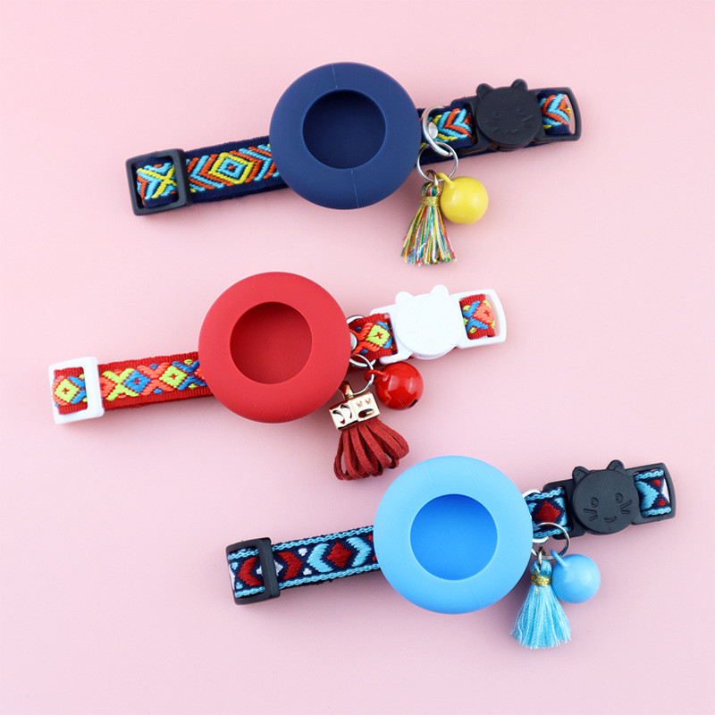 Armas lemmiklooma kaelarihm ilma õhumärgiseta etniliselt mugav silikoonist õhumärgise ümbrise kate Kaitsev varrukas koera kassi kellukaelarihm