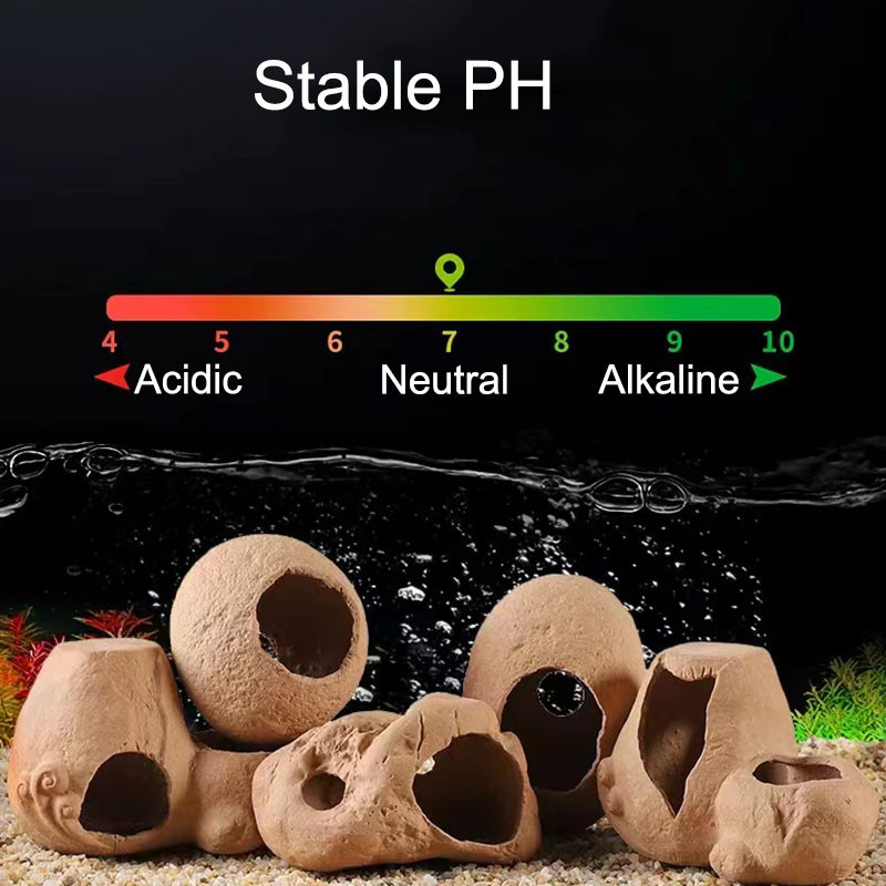 Rezervor de pește din ceramică pești creveți adăpost pentru casă acvariu decorare ceramică casa scorpion canistra simulare piatră decor