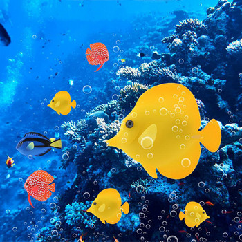 Аквариум с изкуствени риби Силиконови плаващи светещи риби клоуни Светещ ефект Декор Орнаменти за симулация на аквариум Животно
