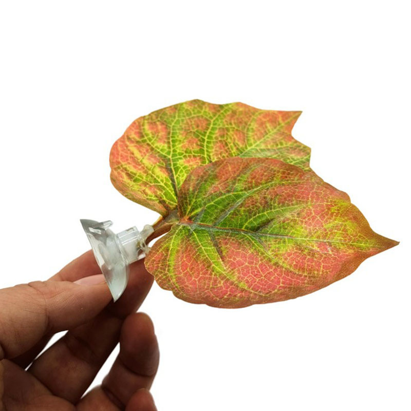 Uus akvaarium, tehisleht Betta kalapuhkus, kudemine dekoratiivtaim Betta kalamäng, lõdvestu, varjatud lehtede võrkkiik 1 komplekt