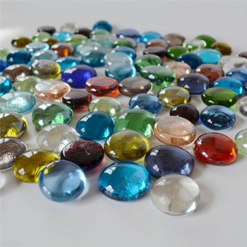 100g Crystal Rocks Craft Flat Pebbles Διακοσμητικά Αξεσουάρ Ενυδρείου Γυάλινες πέτρες για Δεξαμενή Ψαριών Αξεσουάρ διακόσμησης σπιτιού