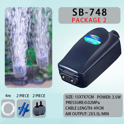 Αθόρυβη αντλία αέρα 220v 8W 12W Ρυθμιζόμενη Super Silent Ενυδρείο 4 εξόδων Δεξαμενή ψαριών Αεριστήρας Οξυγόνου, Αντλία αέρα Koi Fish Air Aerator