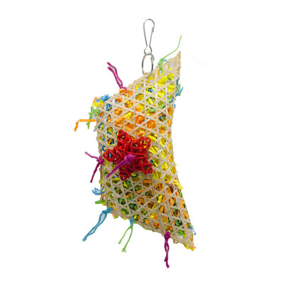 Ebaokuup Igračke za ugrize papiga Ptica igračka za žvakanje u potrazi za hranom Rezač papira u boji Bambus tkani za golupčiće, korelije, pupavce