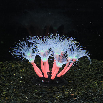 Fluorescence Sun flower Silicone Coral Τεχνητή διακόσμηση Στολίδι σιλικόνης για ενυδρείο Fish Tank