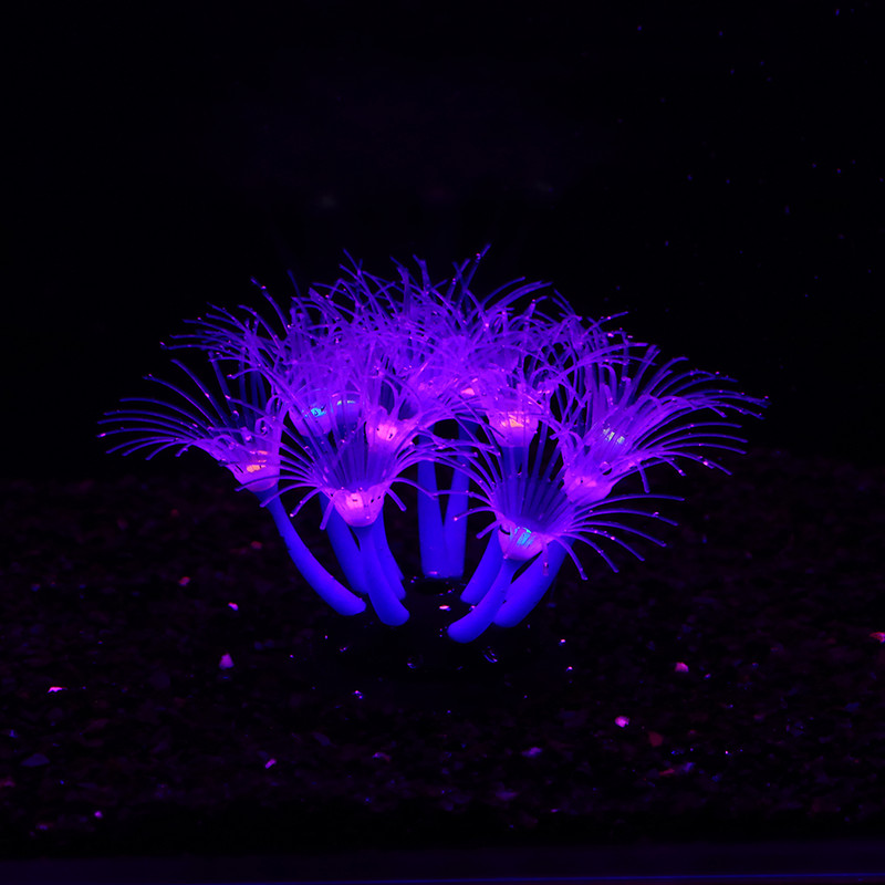 Fluorescence Sun flower Silicone Coral Τεχνητή διακόσμηση Στολίδι σιλικόνης για ενυδρείο Fish Tank