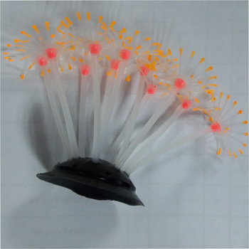Διακοσμήσεις ενυδρείου από τεχνητή σιλικόνη με λαμπερό κοράλλι Φυτά Δεξαμενή ψαριών Γρασίδι Στολίδι Διακοσμητικά Υδάτινα Αξεσουάρ