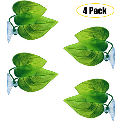4 pack Betta zivju lapu šūpuļtīkls, kas imitē dabisko dzīvotni Betta nārsta audzēšanai, atpūtas dobes akvārija dekorēšanai