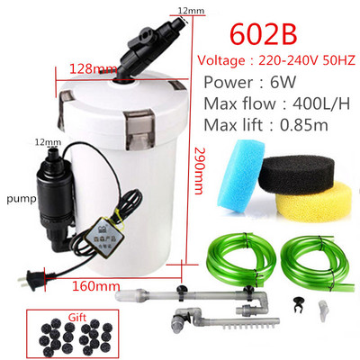 SUNSUN nou-nouț 6W cu filtru extern canistra de masă pentru acvariu rezervor de pește 400L/h 220V 110V HW-603B priză UE SUA