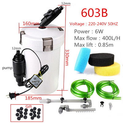 SUNSUN nou-nouț 6W cu filtru extern canistra de masă pentru acvariu rezervor de pește 400L/h 220V 110V HW-603B priză UE SUA