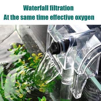 Водопад Висяща външна кислородна помпа Филтър за вода Качество на чистата вода за малък аквариум Кръгъл аквариум Аквариум