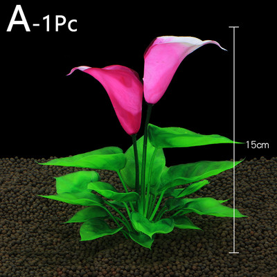 Προσομοίωση Water Grass Τεχνητό Λουλούδι Lotus Ενυδρείο Τοπίο Διακόσμηση Υποβρύχιο γρασίδι Στολίδι Φυτό Διακόσμηση δεξαμενής ψαριών