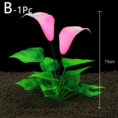 Προσομοίωση Water Grass Τεχνητό Λουλούδι Lotus Ενυδρείο Τοπίο Διακόσμηση Υποβρύχιο γρασίδι Στολίδι Φυτό Διακόσμηση δεξαμενής ψαριών
