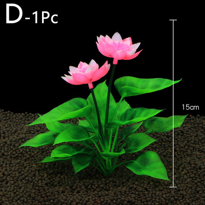 Προσομοίωση Water Grass Τεχνητό Λουλούδι Lotus Ενυδρείο Τοπίο Διακόσμηση Υποβρύχιο γρασίδι Στολίδι Φυτό Διακόσμηση δεξαμενής ψαριών