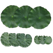 Pachet De 9 Tampoane Artificiale Plutitoare De Nufă Frunze De Lotus Ornamente Verde | Perfect pentru Patio Koi Fish Pond Pool Aquariu