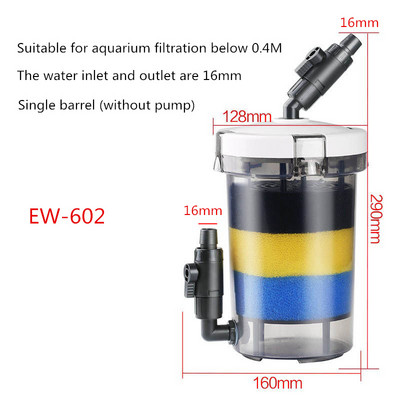 Mini acvariu filtru extern butoi rezervor țestoasă filtru rezervor de pește găleată pre-filtru rezervor de iarbă de acvariu găleată transparentă