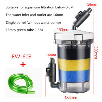 Mini acvariu filtru extern butoi rezervor țestoasă filtru rezervor de pește găleată pre-filtru rezervor de iarbă de acvariu găleată transparentă