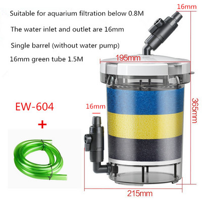 Mini acvariu filtru extern butoi rezervor țestoasă filtru rezervor de pește găleată pre-filtru rezervor de iarbă de acvariu găleată transparentă