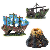 Resin Home Aquarium Ornament Wreck Sunk Ship Aquarium Ornament Καταστροφέας ιστιοπλοϊκού σκάφους Fish Tank Tank Aquarium Decoration