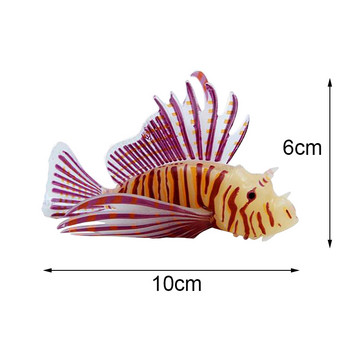 Διακόσμηση ενυδρείου Τεχνητά ψεύτικα ψάρια Φωτεινό LionFish για Διακόσμηση Δεξαμενής Ψαριών φόντου Ψάρια Terrarium για Διακοσμητικά Ενυδρείου