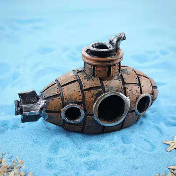 Ένα αφρώδη υποβρύχιο για διακόσμηση ενυδρείου δεξαμενής ψαριών Αντλία οξυγόνου Fish Tank Ornament Air Bubble Stone Αξεσουάρ για θέαση νερού