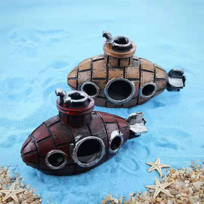 Pezsgő tengeralattjáró az akvárium akvárium dekorációjához Oxygen Pump Fish Tank Dísz légbuborék kő Vízi megtekintéshez Kiegészítők