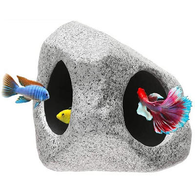 Τεχνητά στολίδια Cave Hideout For Fish Shrimp Breeding Spawning Aquarium Fish Tank Accessories