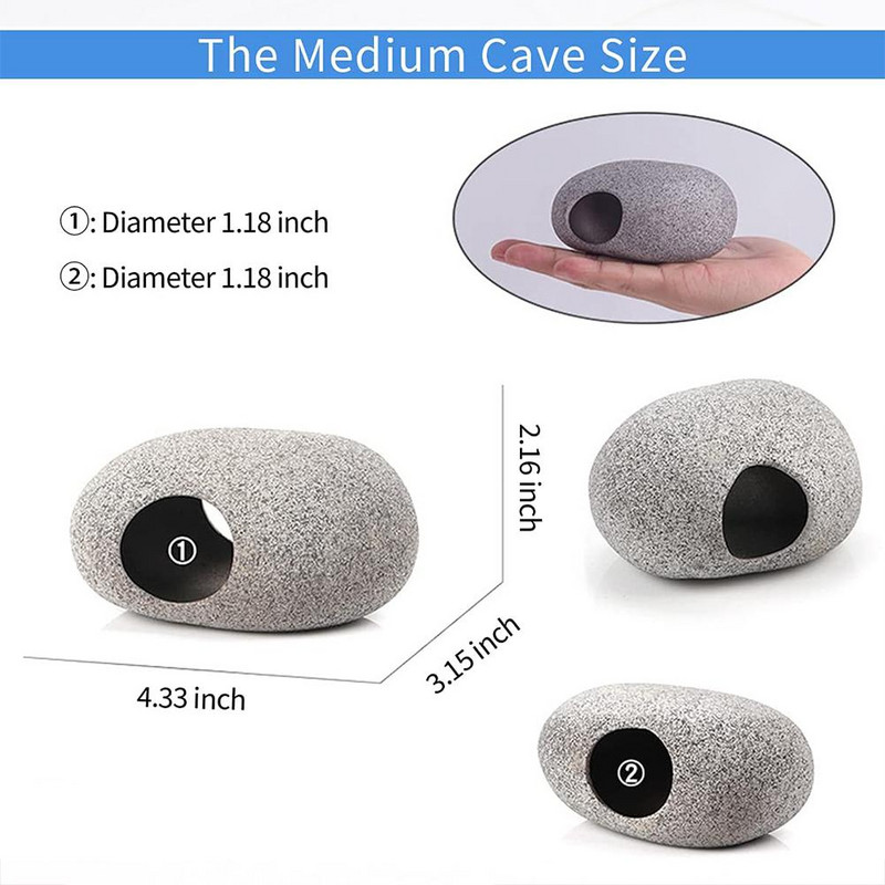 Τεχνητά στολίδια Cave Hideout For Fish Shrimp Breeding Spawning Aquarium Fish Tank Accessories