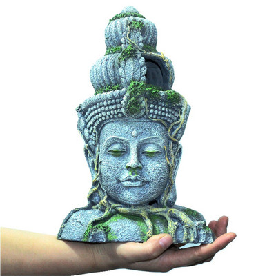 Akváriumdísz ősi kő Buddha gyanta figurák Tájrendezés Akváriumdísz Akvárium dekorációs kiegészítők