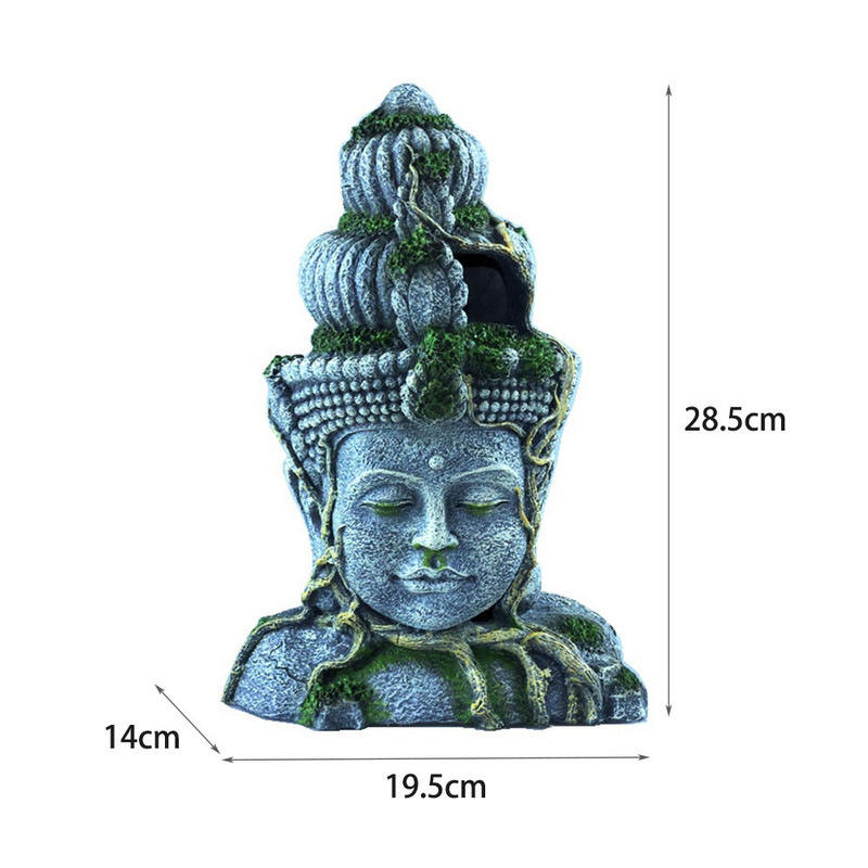 Στολίδι Ενυδρείου Αρχαία πέτρινα ειδώλια από ρητίνη του Βούδα Διακοσμήσεις τοπίου Ενυδρείο Στολίδι Δεξαμενή ψαριών Αξεσουάρ διακόσμησης ενυδρείου