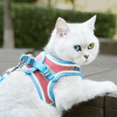 Ανακλαστικό σετ λουριών με λουριά γάτας Ρυθμιζόμενα λουριά γάτας Γιλέκο γιακά γάτας Λουρί για κατοικίδια εξωτερικού χώρου για γάτες σκύλους Αξεσουάρ για κατοικίδια