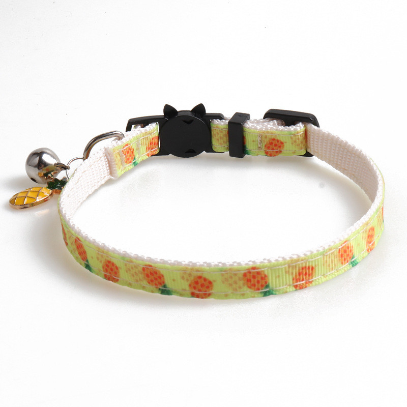 Περιλαίμια γάτας Breakaway με Bell Ananas Carmelon Cherry and Avocado Patterns Safety Adjustable Gatten Collars για κατοικίδια