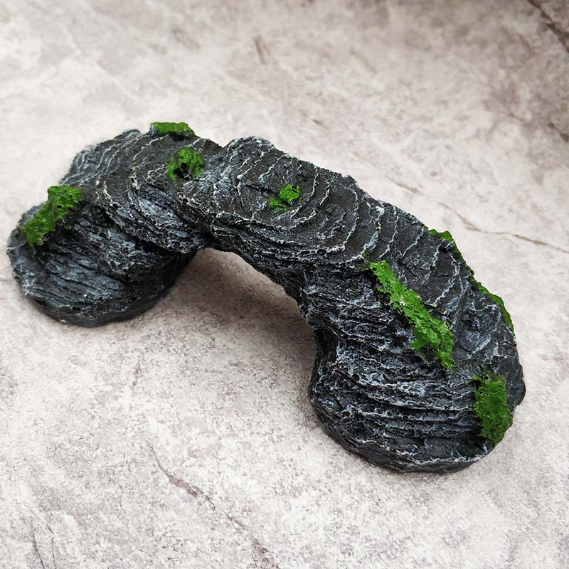 Ρητίνη Ενυδρείο Διακόσμηση Χελώνα Μπαλκόνι Αναρρίχηση Πλατφόρμα Χειροτεχνίας Πέτρινη Γέφυρα Δεξαμενή Τοπίο Ενυδρείο