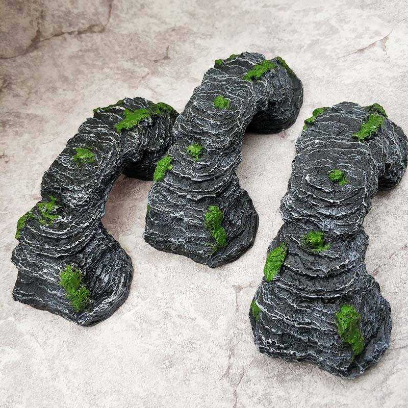 Ρητίνη Ενυδρείο Διακόσμηση Χελώνα Μπαλκόνι Αναρρίχηση Πλατφόρμα Χειροτεχνίας Πέτρινη Γέφυρα Δεξαμενή Τοπίο Ενυδρείο