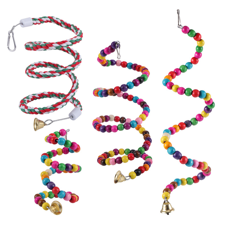 Παιχνίδια για πτηνά Παιχνίδια εκπαίδευσης για κούνια μάσησης Μικρή αιώρα κρεμαστή παπαγάλου Κλουβί παπαγάλου κουδούνι Παιχνίδια πέρκα με σκάλα Προμήθειες για κατοικίδια 1 τμχ