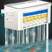 Fishbowl Water Curtain Filter Box with 3-in-1 Up Filter Φίλτρο κυκλοφορίας Καθαριστής νερού Aquarium Water Purfier χαμηλής στάθμης νερού