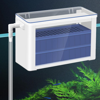 Филтърна кутия за водна завеса Fishbowl с горен филтър 3 в 1 Пречиствател на аквариумна вода с ниско ниво на водата Циркулационен филтър