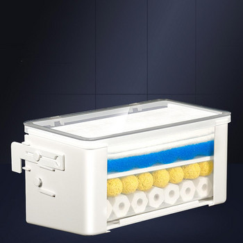 Филтърна кутия за водна завеса Fishbowl с горен филтър 3 в 1 Пречиствател на аквариумна вода с ниско ниво на водата Циркулационен филтър